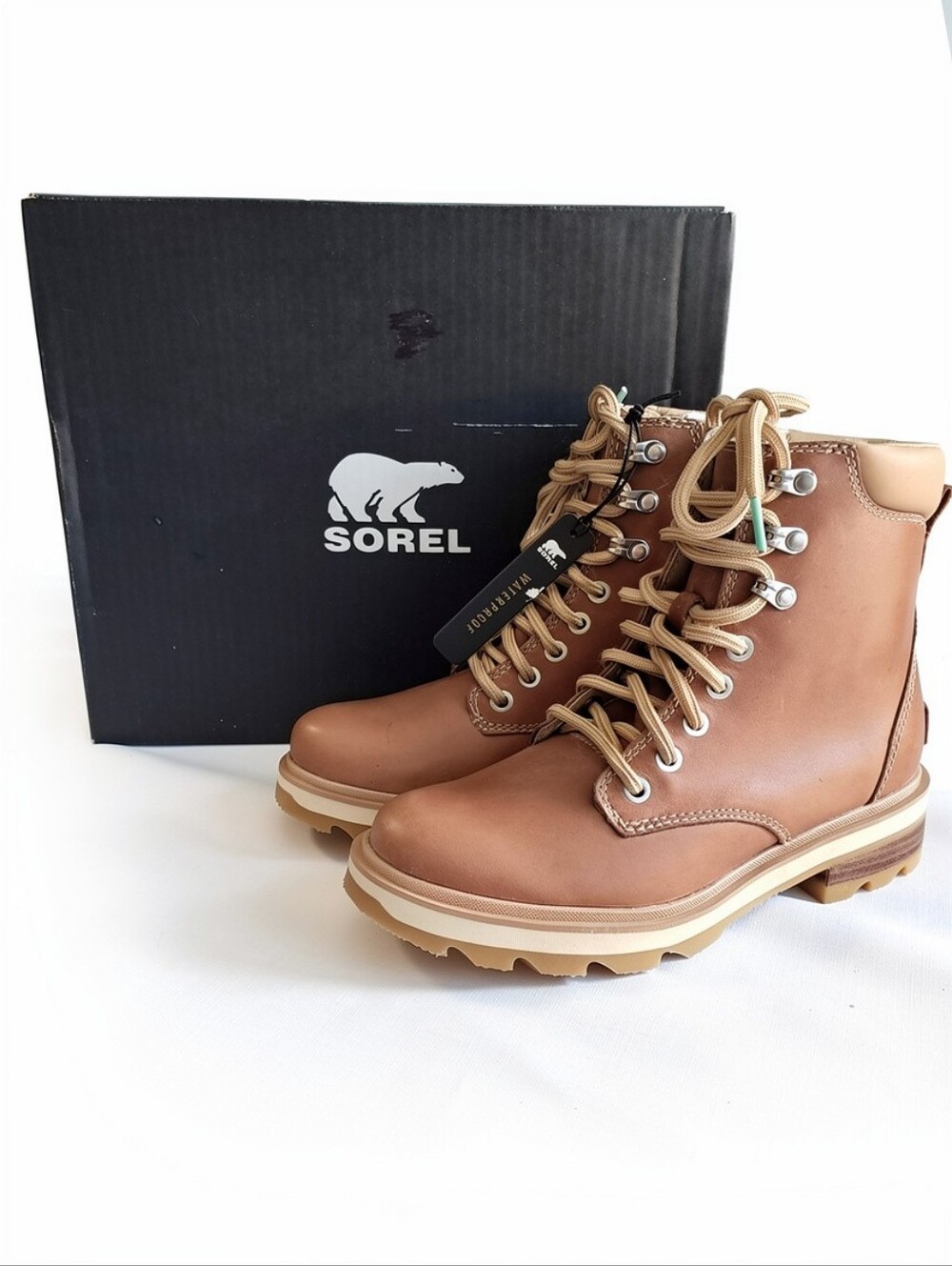 Sorel Lennox Lace STKD Waterproof Womens Boots Size 6.5 NEW